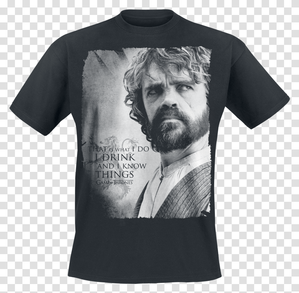 Game Of Thrones Tyrion T Shirt, Apparel, T-Shirt, Person Transparent Png