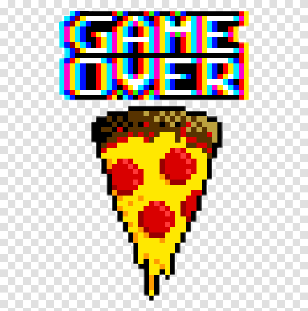 Game Over Perler Beads Glitch Game Over, Label, Pac Man, Whistle Transparent Png