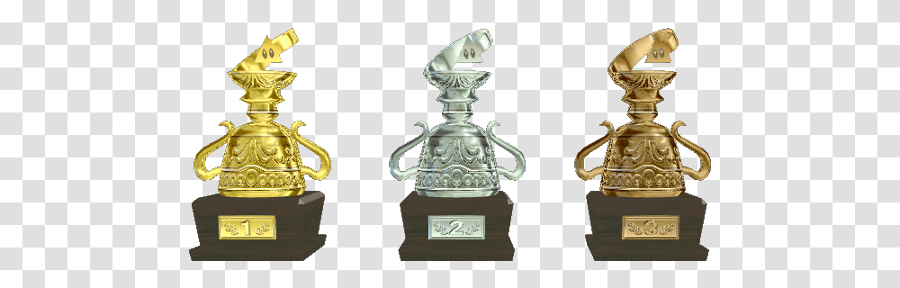 Gamecube Mario Kart Double Dash Reverse Cup Trophies Mario Kart Gold Trophy, Bottle, Cosmetics Transparent Png
