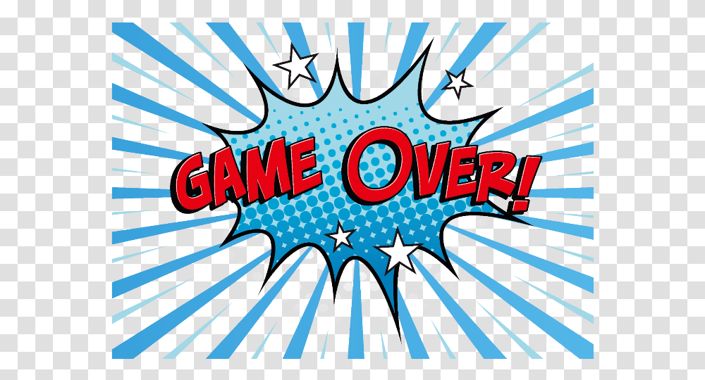 Gameover Text Comic Blue Explosion Ftestickers Game Over Free, Bazaar, Market Transparent Png
