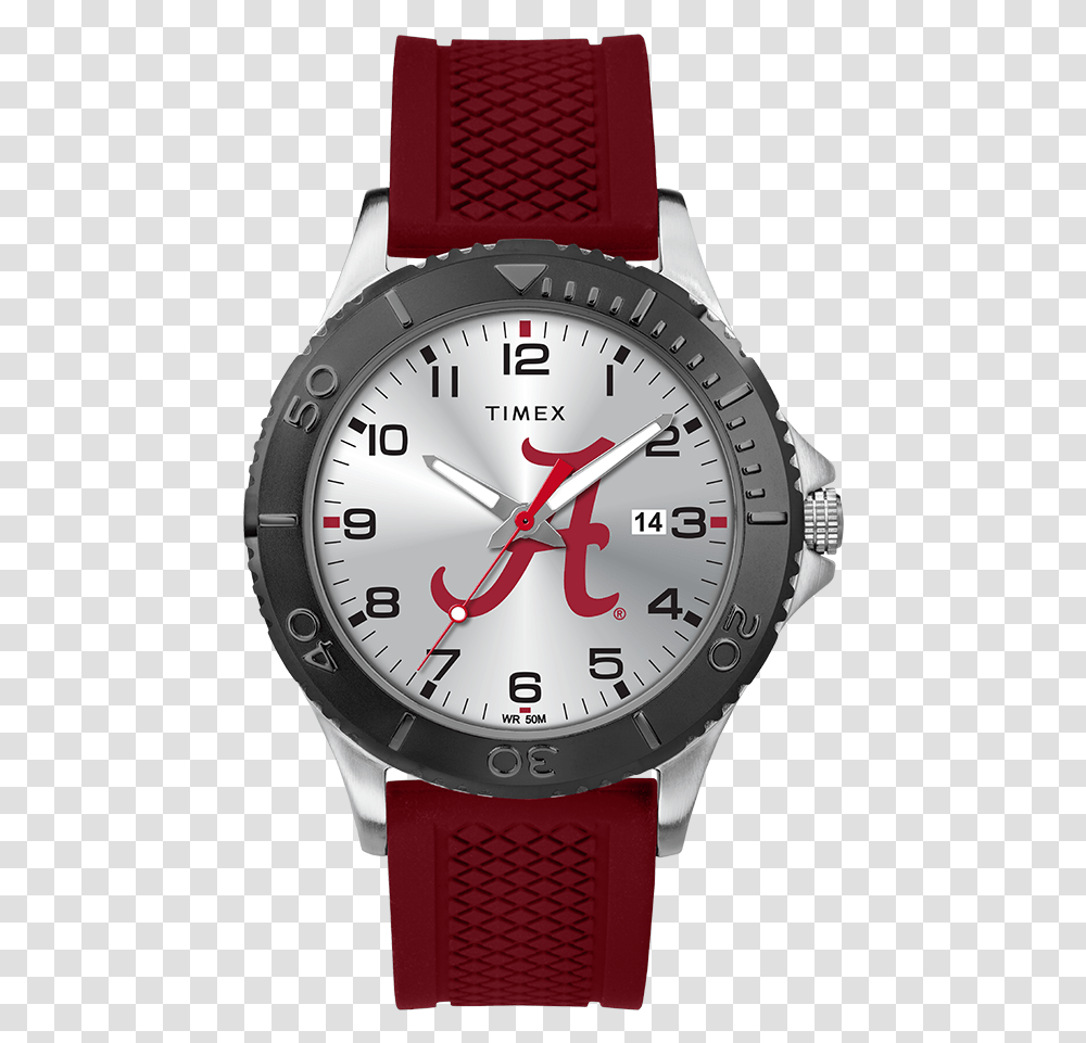 Gamer Crimson Alabama Crimson Tide Large Watch, Wristwatch, Clock Tower, Architecture, Building Transparent Png