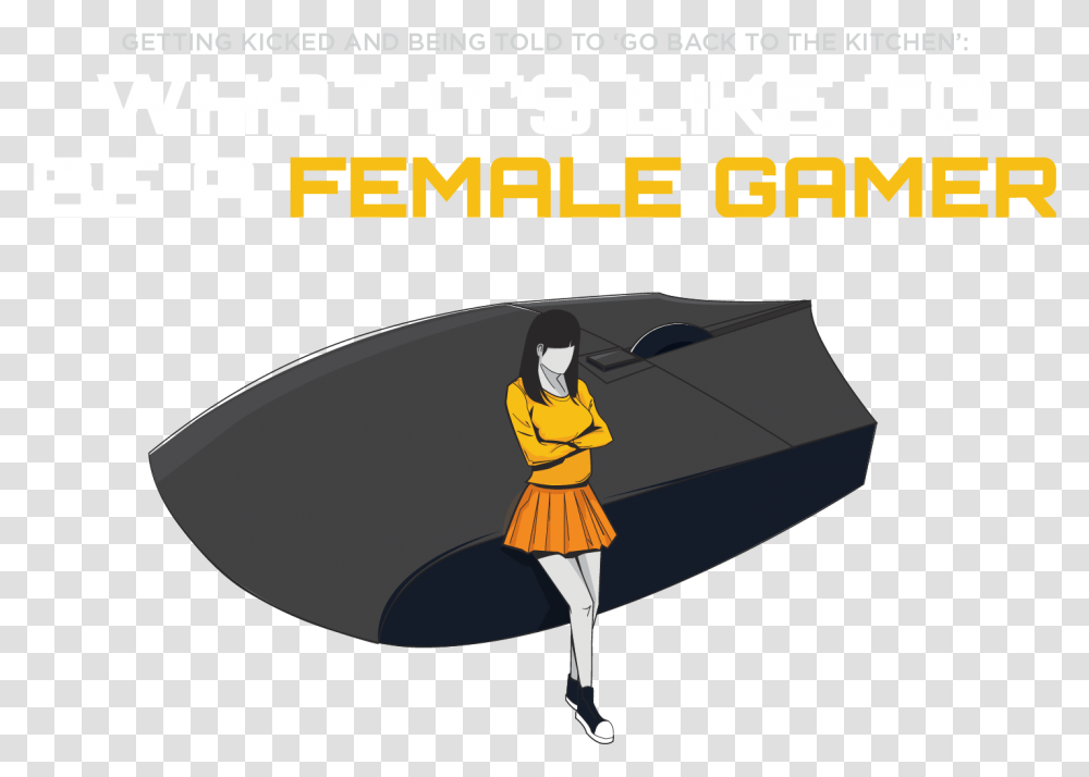 Gamer Girl Cartoon, Person, Advertisement, Poster Transparent Png