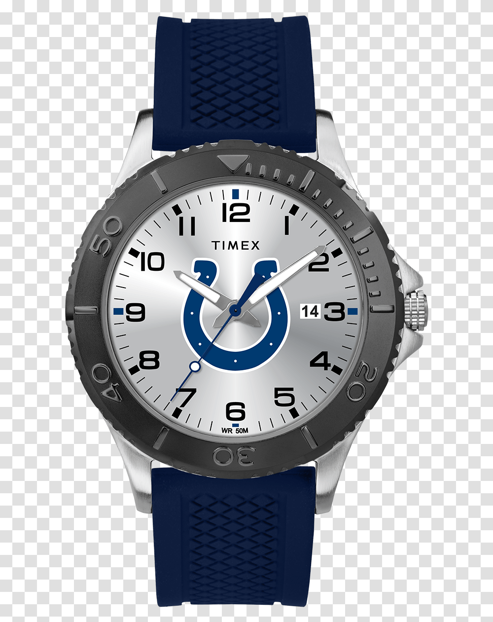 Gamer Navy Indianapolis Colts Large Watch, Wristwatch, Clock Tower, Architecture, Building Transparent Png