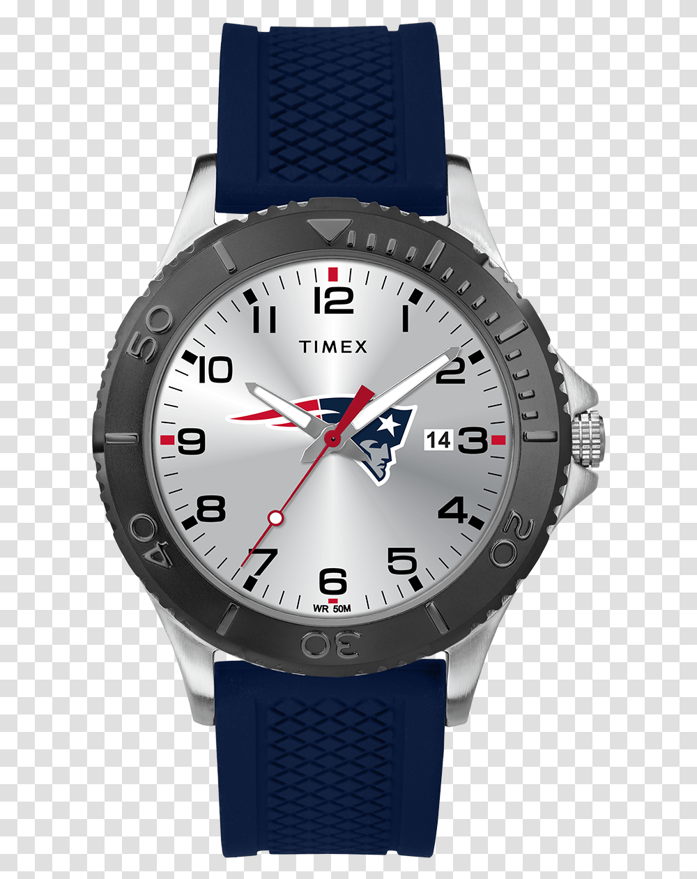 Gamer Navy New England Patriots Large Watch, Wristwatch, Clock Tower, Architecture, Building Transparent Png