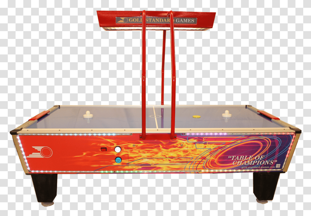Games Gold Flare Home Air Hockey Table Coin Air Hockey Tables, Text, Symbol, Outdoors, Furniture Transparent Png