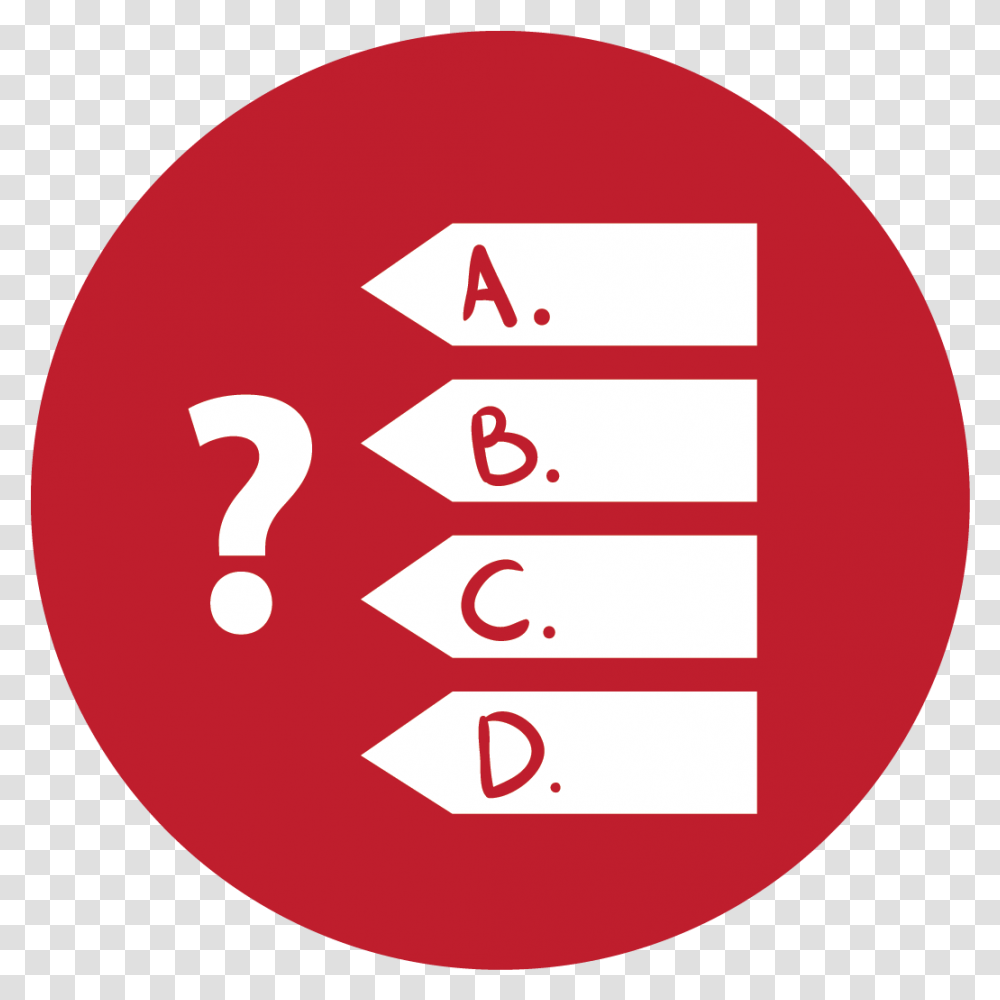 Games Red Quiz Icon Free Download On Iconfinder Multiple Choice Questions Icon, Label, Text, Number, Symbol Transparent Png