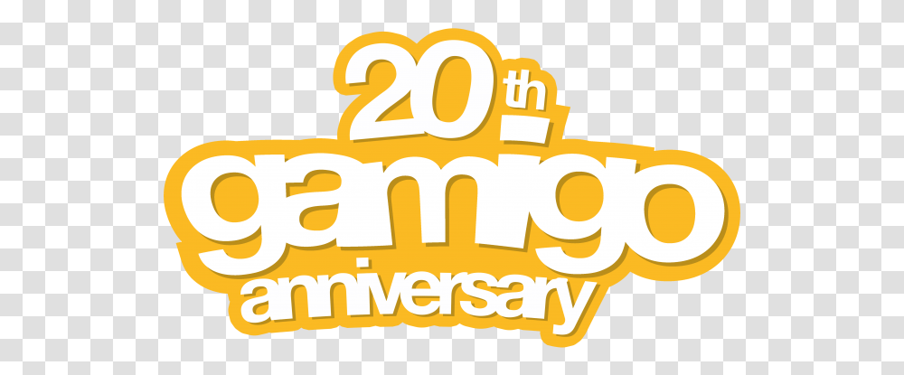 Gamigo Celebrates 20 Years Gamigo Ag, Text, Label, Alphabet, Word Transparent Png