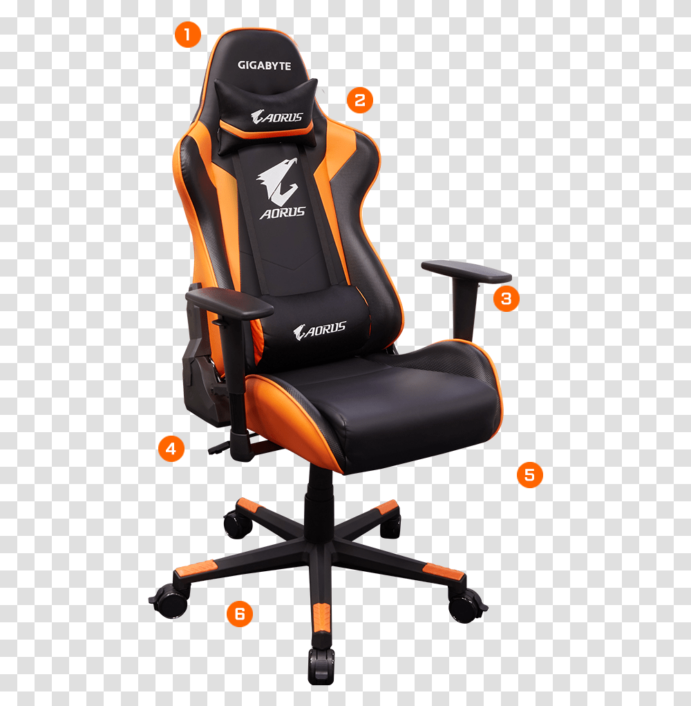 Gaming Chair, Cushion, Headrest, Car Seat Transparent Png