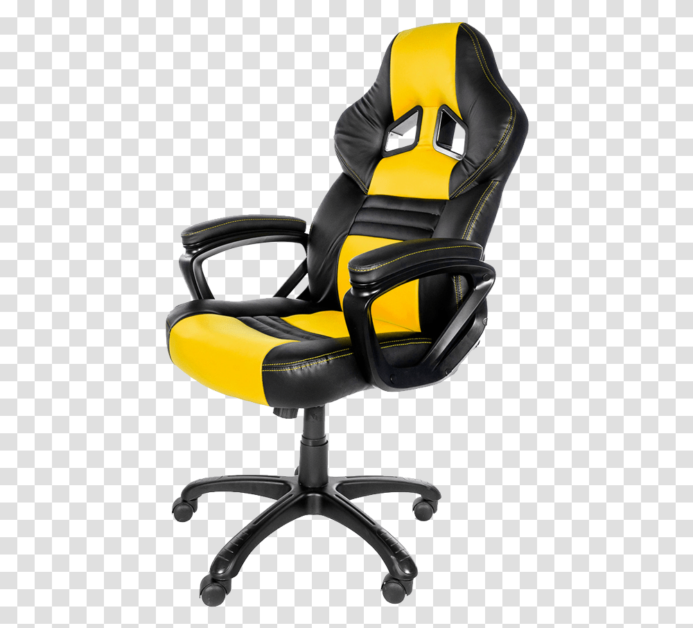 Gaming Chair Yellow And Black Gaming Chairs, Furniture, Cushion, Sink Faucet, Armchair Transparent Png