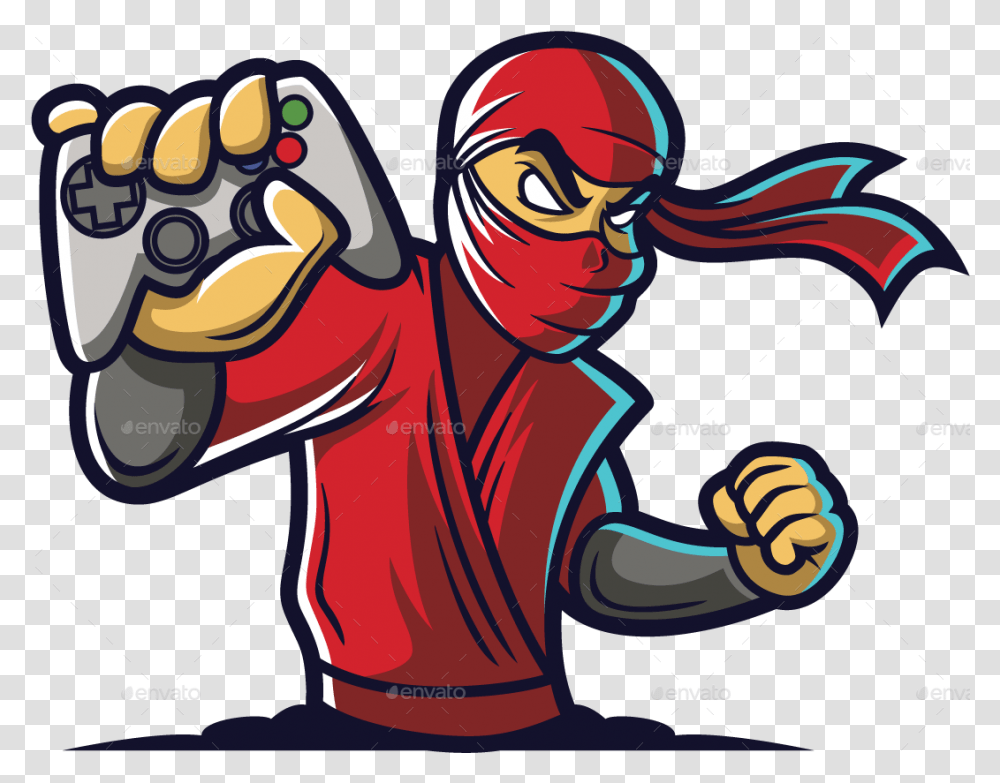 Gaming Ninja Logo Template Free Gaming Logo, Hand, Helmet, Clothing, Person Transparent Png