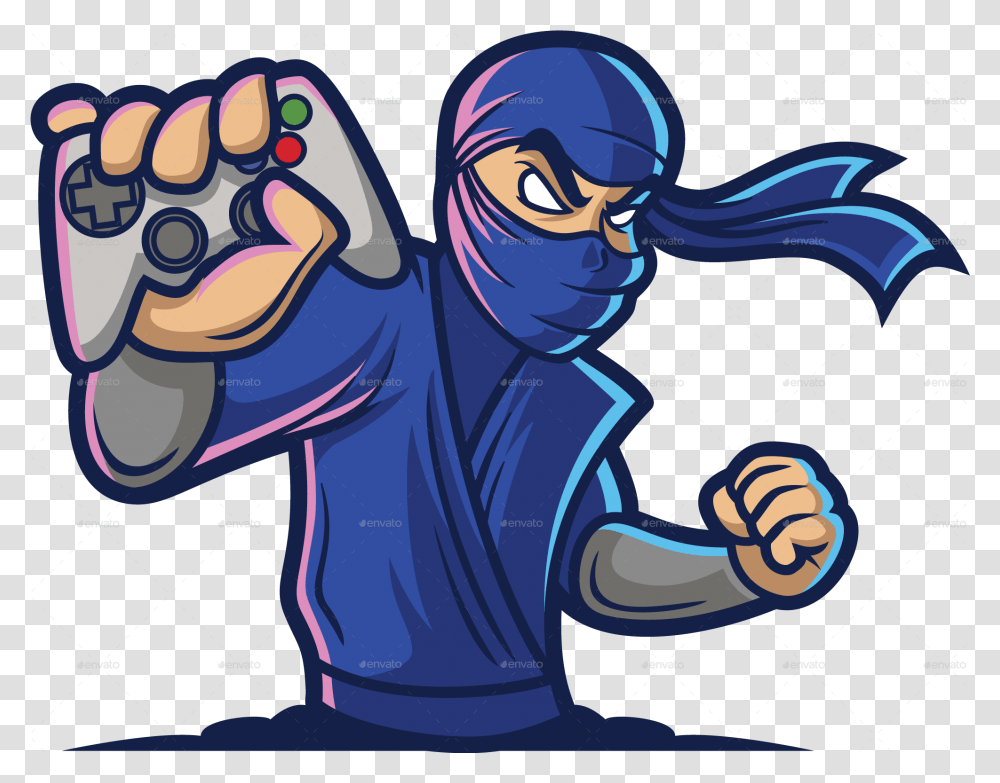 Gaming Ninja Logo Template Gamer Gaming Logo, Helmet, Clothing, Apparel, Art Transparent Png