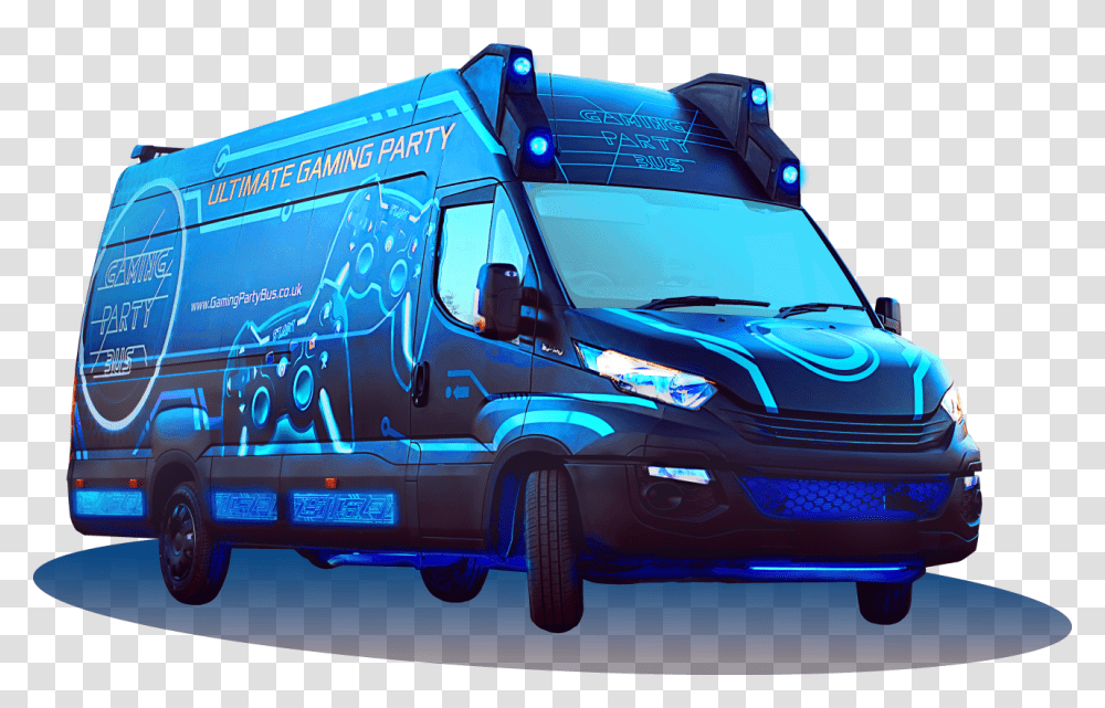Gaming Party Bus, Truck, Vehicle, Transportation, Van Transparent Png