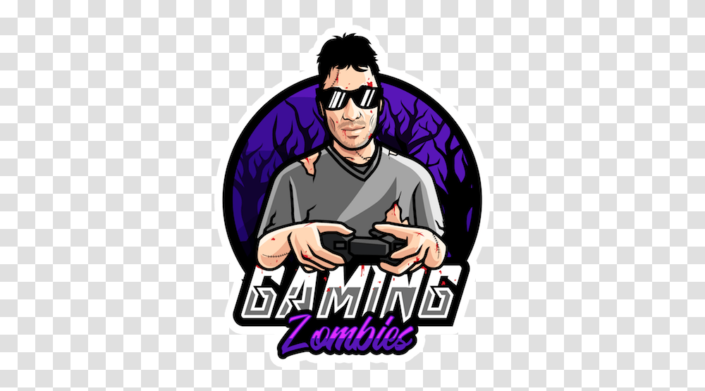 Gaming Zombies Gamer Zombie Logo, Person, Human, Sunglasses, Accessories Transparent Png