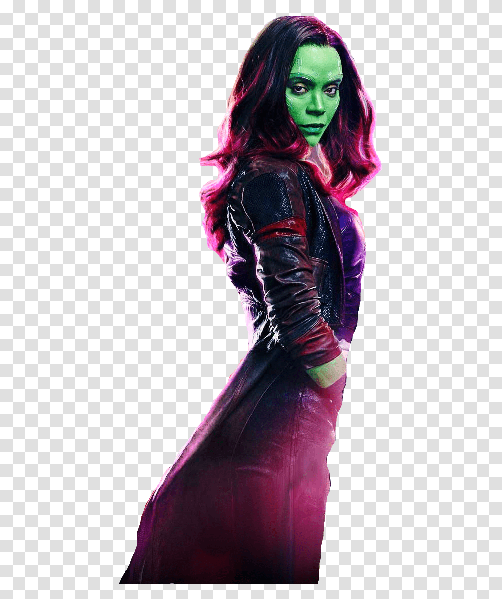 Gamora Guardianes De La Galaxia Gamora Guardians Of The Galaxy, Clothing, Person, Costume, Performer Transparent Png