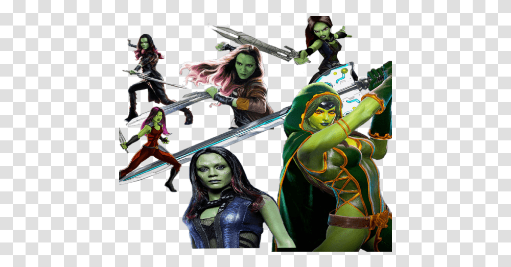 Gamora Image Collection Action Figure, Person, Costume, Leisure Activities, Poster Transparent Png