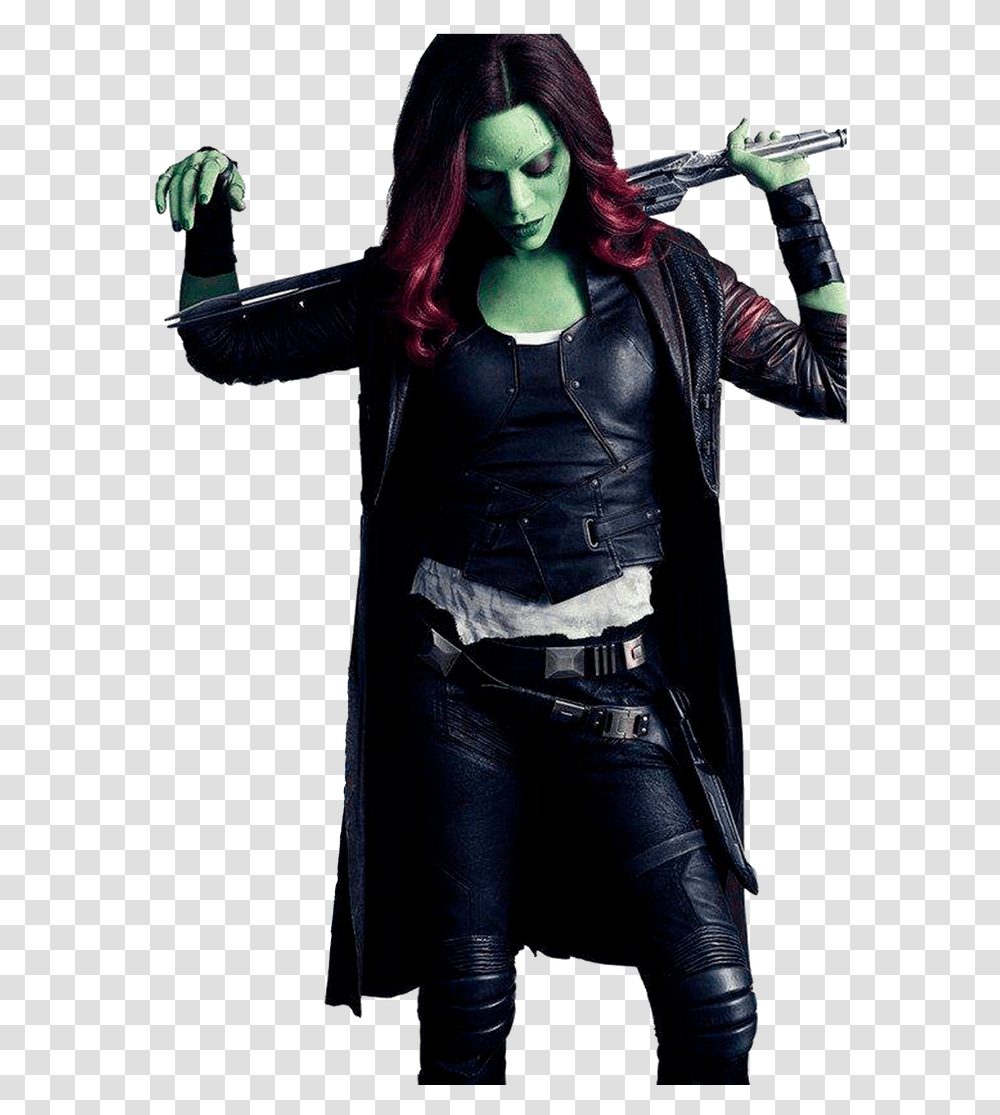 Gamora Pic Avengers Infinity War Female Characters, Sleeve, Person, Long Sleeve Transparent Png