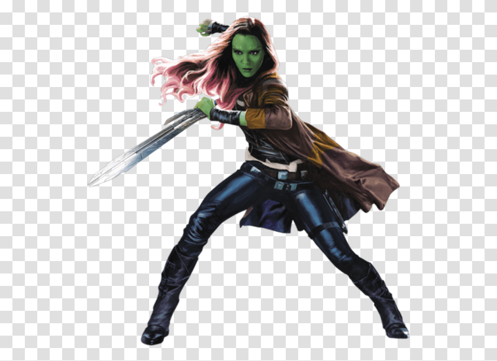 Gamora Vector Clipart Psd Gamora Guardians Of The Galaxy, Person, Human, Ninja, Costume Transparent Png