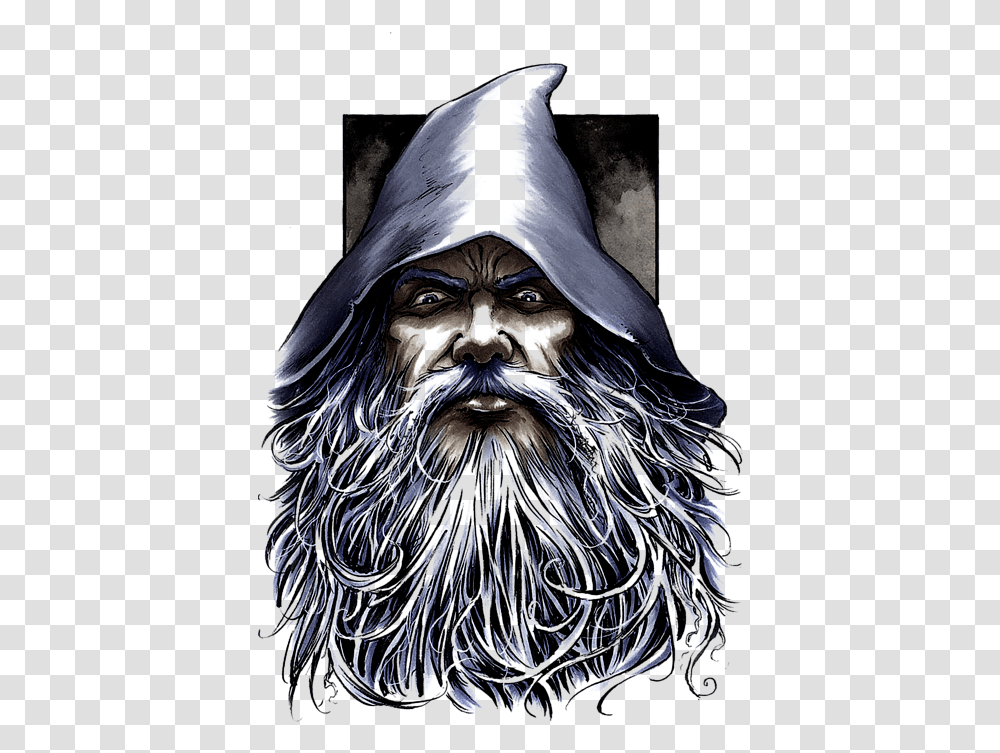Gandalf Greeting Card Fictional Character, Face, Person, Head, Bird Transparent Png