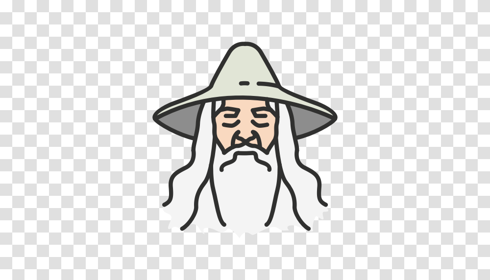 Gandalf Lord Of The Rings Old Man Wizard Icon, Apparel, Hat, Sun Hat Transparent Png