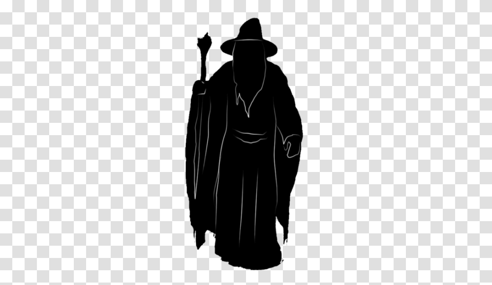 Gandalf The Gray Pose, Silhouette, Sleeve, Long Sleeve Transparent Png