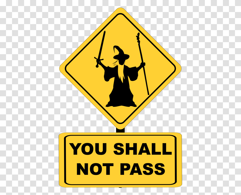 Gandalf The Lord Of The Rings Bilbo Baggins Traffic Sign Free, Road Sign, Cow, Cattle Transparent Png