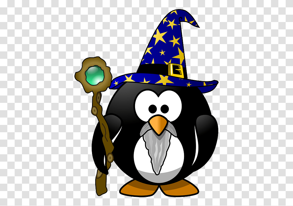 Gandalf Tux Animal Magic Penguin, Clothing, Apparel, Bird, Hat Transparent Png