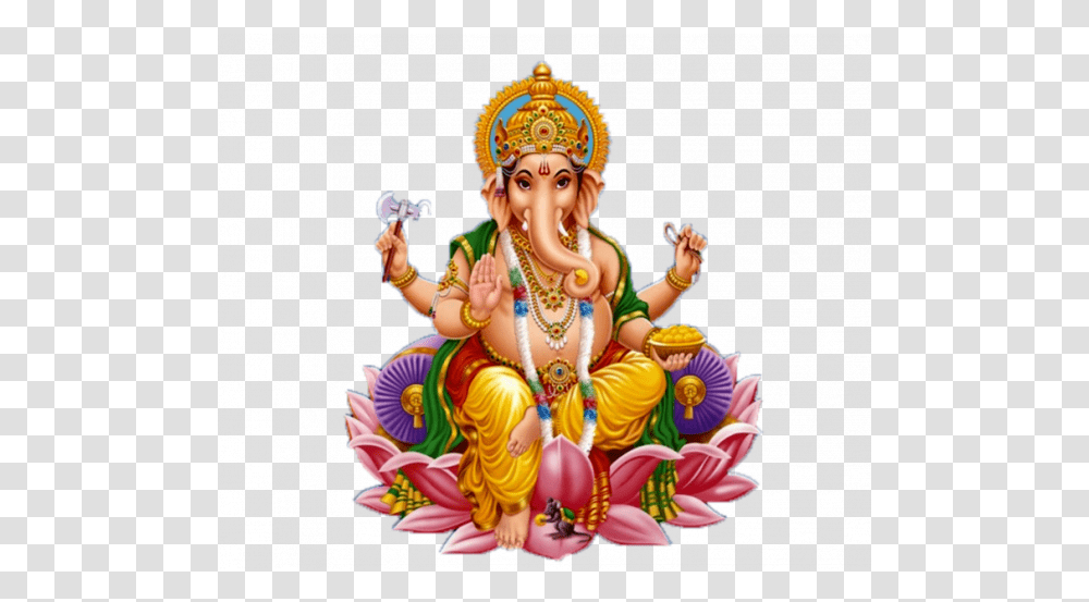 Ganesh Image With White Background, Person, Crowd, Parade, Floral Design Transparent Png