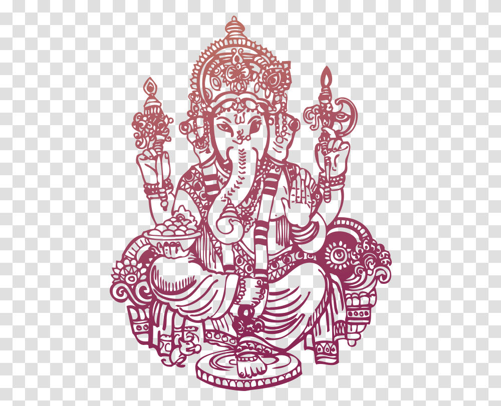 Ganesha Hindu God Ganesh Drawing, Doodle, Art, Stencil, Graphics Transparent Png