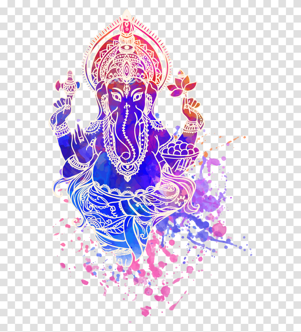 Ganesha Vector Ganesh Visarjan Ganesh Background, Paper, Floral Design Transparent Png