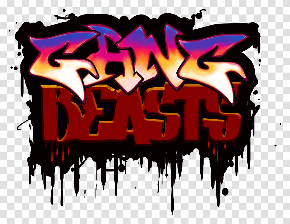Gang Beasts Logo Image Gang Beasts Bear Costume, Graffiti, Text, Poster, Advertisement Transparent Png