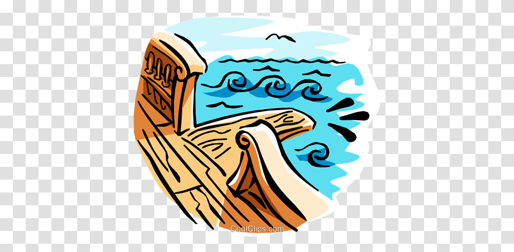 Gang Plank Royalty Free Vector Clip Art Illustration, Furniture, Outdoors, Nature, Water Transparent Png