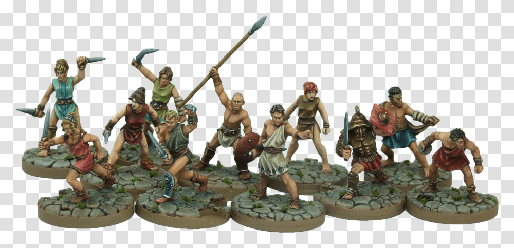 Gangs Of Rome Grouped Fighters Gladiator Gangs Of Rome Miniatures, Person, Figurine, Shorts Transparent Png