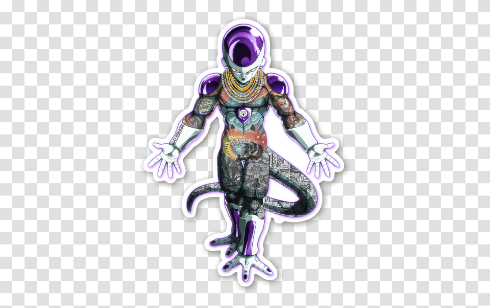 Gangsta Frieza Stickerapp Dragon Ball Fighterz Frieza, Drawing, Art, Pattern, Astronaut Transparent Png