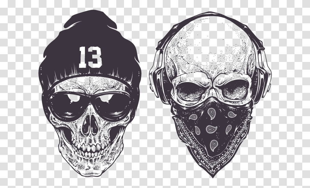 Gangsta Rap Free Skull Tattoo, Head, Face, Person, Human Transparent Png