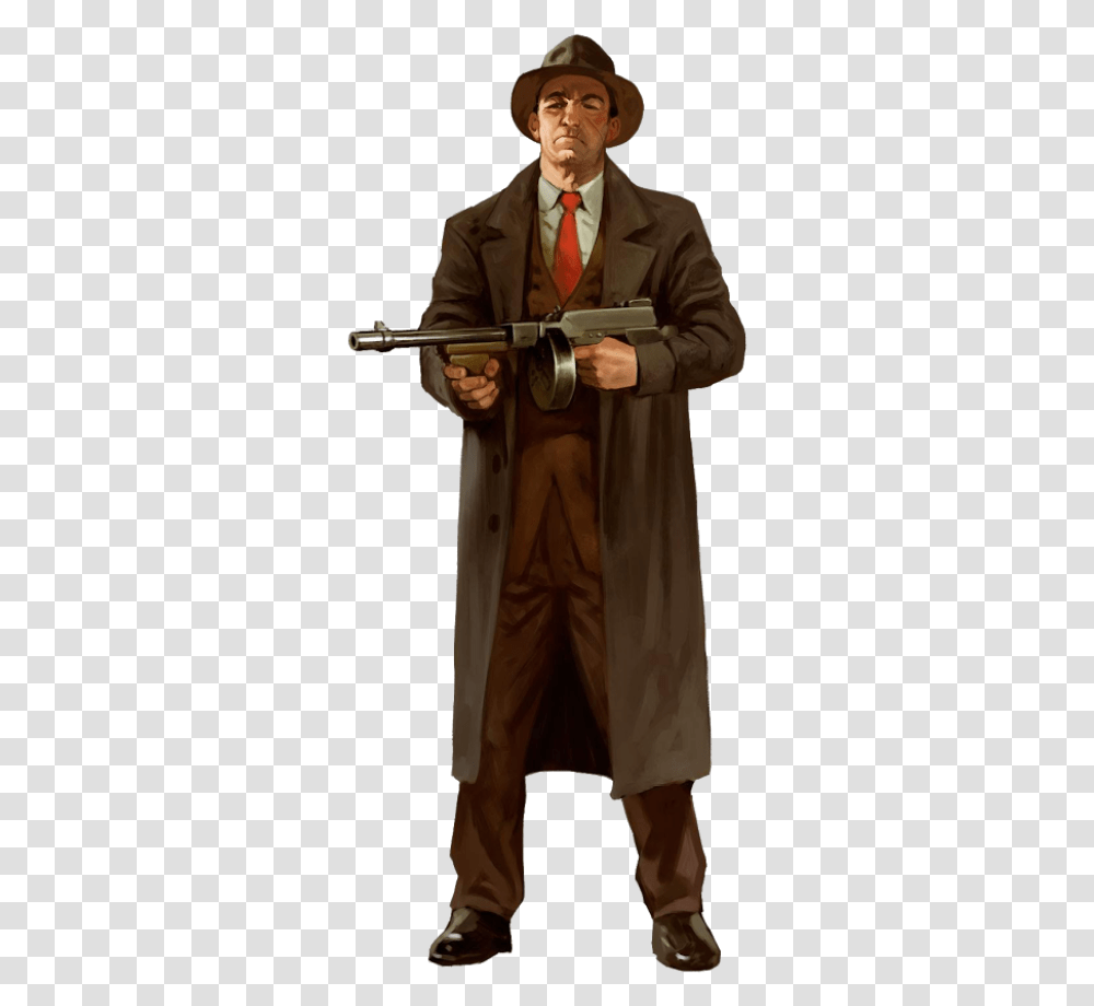 Gangster Call Of Cthulhu Gangster, Person, Coat, Tie Transparent Png