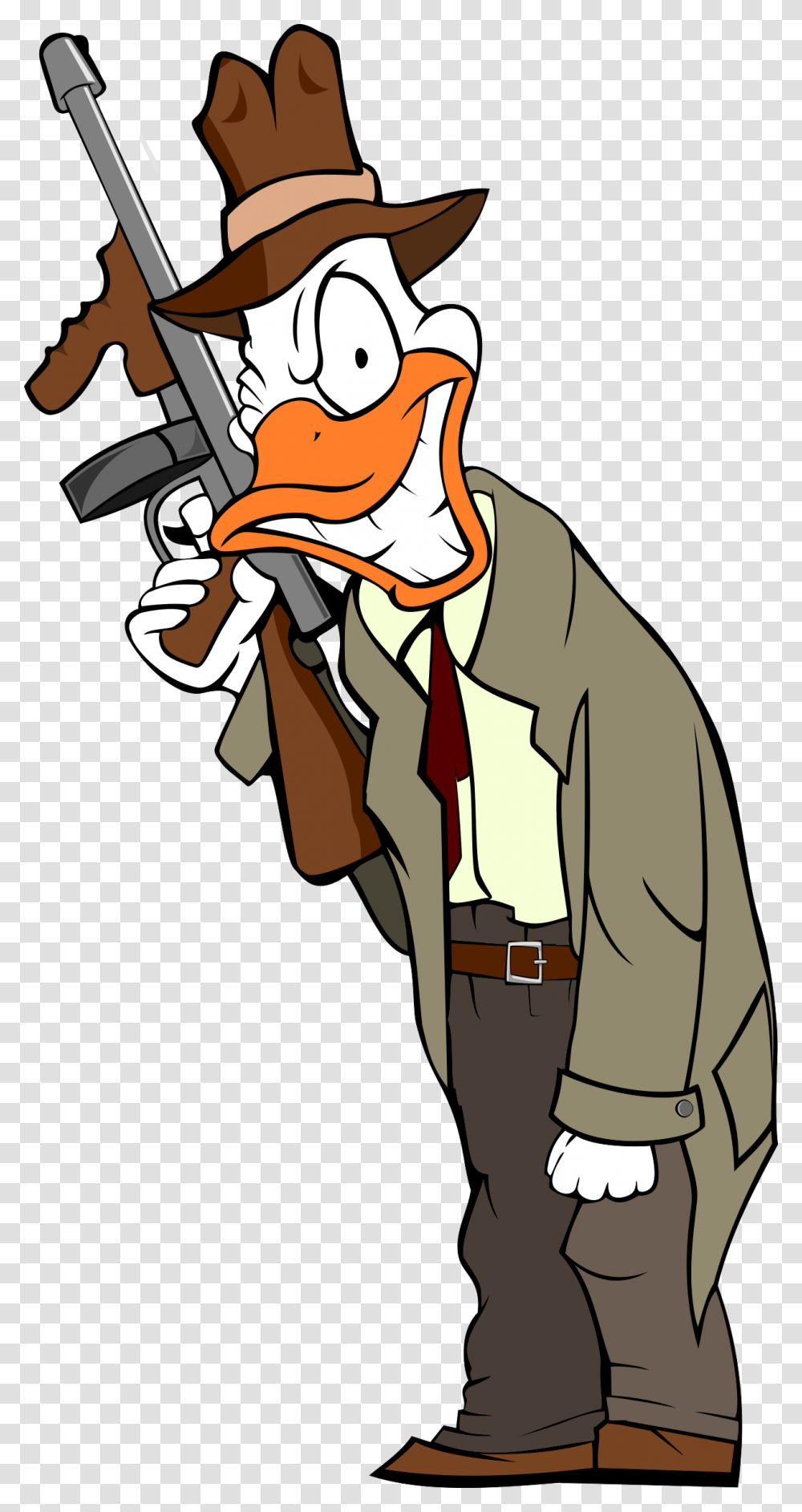 Gangster Duck Icons, Person, Weapon, Gun, Leisure Activities Transparent Png