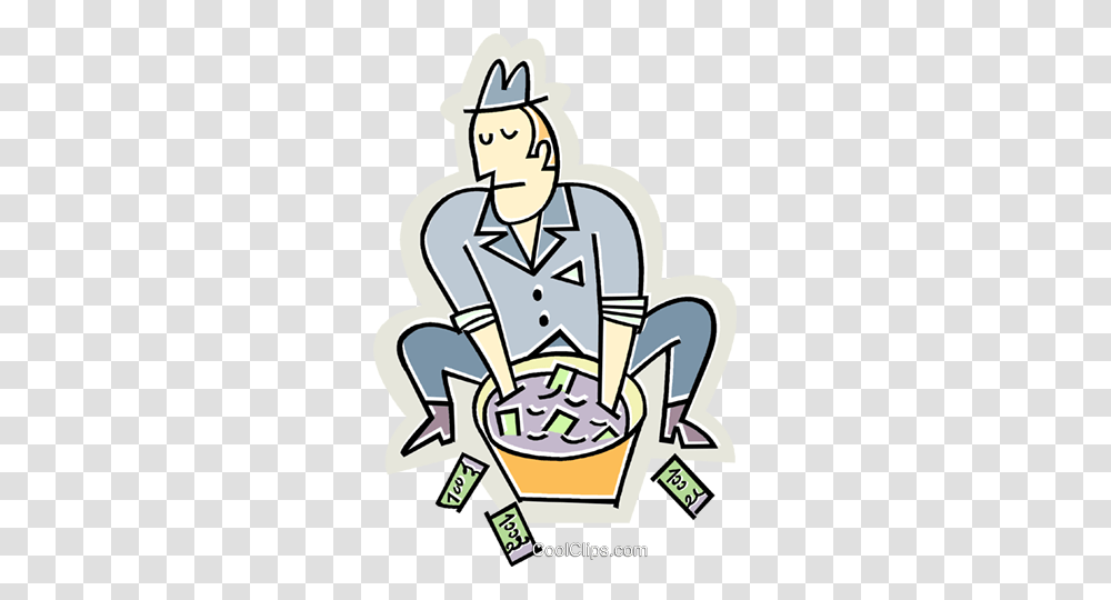 Gangster Laundering Money Royalty Free Vector Clip Art, Washing, Cleaning, Crowd, Face Transparent Png