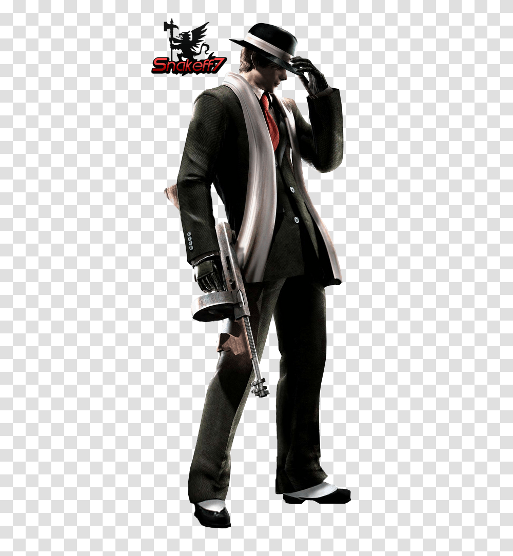 Gangster, Person, Coat, Gun Transparent Png