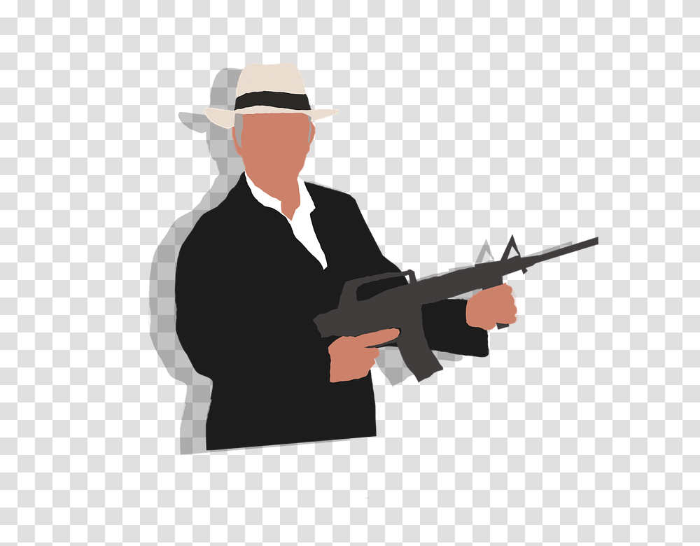 Gangster, Person, Human, Gun, Weapon Transparent Png