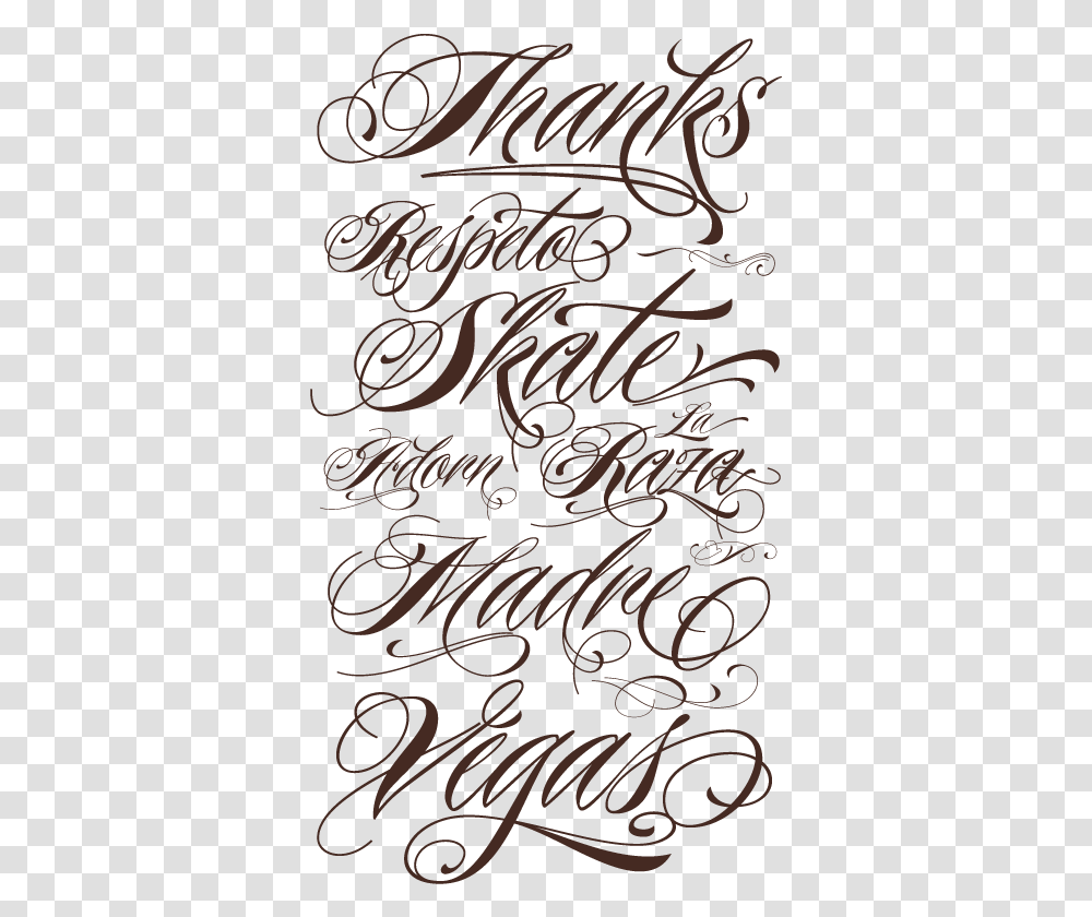 Gangster Tattoos Tattoo Lettering Fonts, Calligraphy, Handwriting, Rug Transparent Png