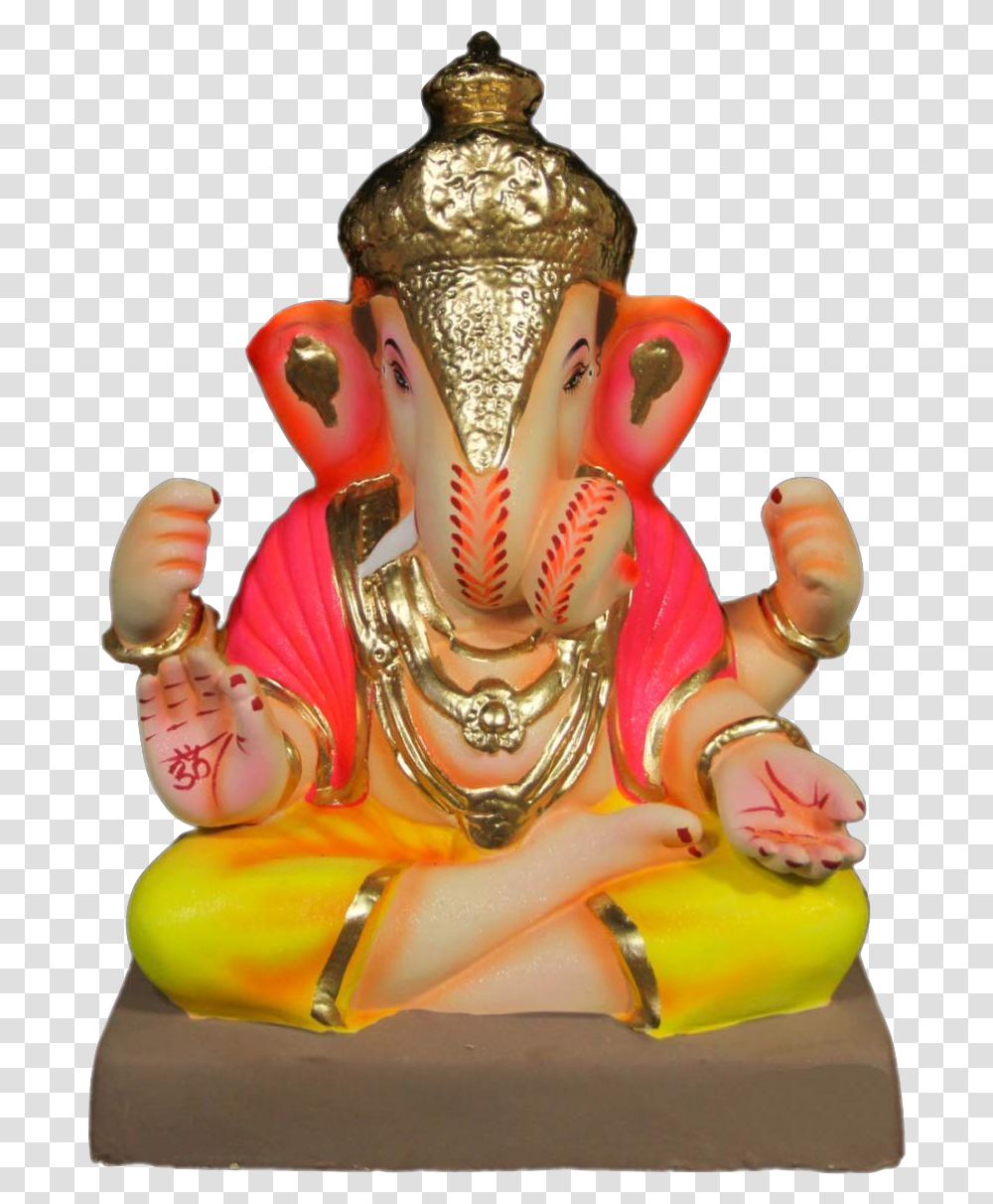 Ganpati Murti, Figurine, Toy, Gold Transparent Png