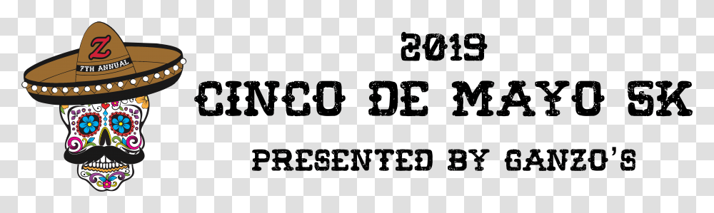 Ganzo S 2019 Cinco De Mayo 5k Black And White, Gray, World Of Warcraft Transparent Png