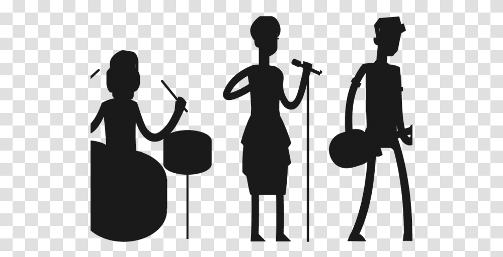 Garage Band Clipart, Person, Crowd, Silhouette, Musician Transparent Png