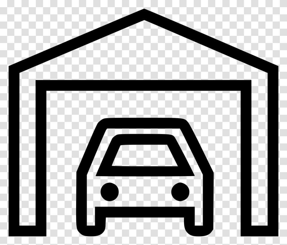 Garage Icon Free Download, Stencil, Silhouette, Building, Label Transparent Png