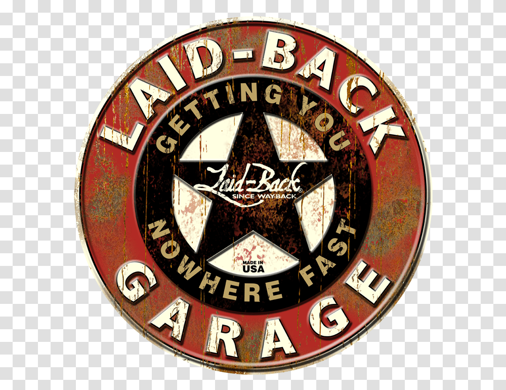 Garage Star Embossed Metal Sign Vintage Metal Garage Emblem, Logo, Trademark, Wristwatch Transparent Png