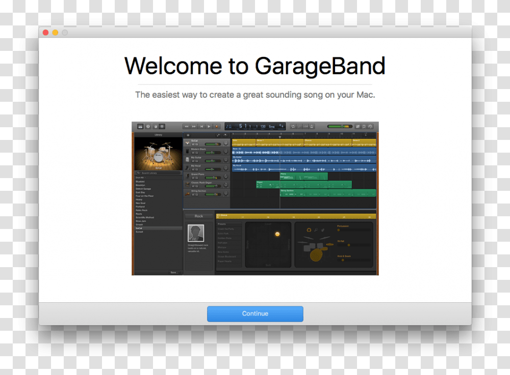 Garageband Splash Screen Garageband, File, Webpage, Tablet Computer, Electronics Transparent Png