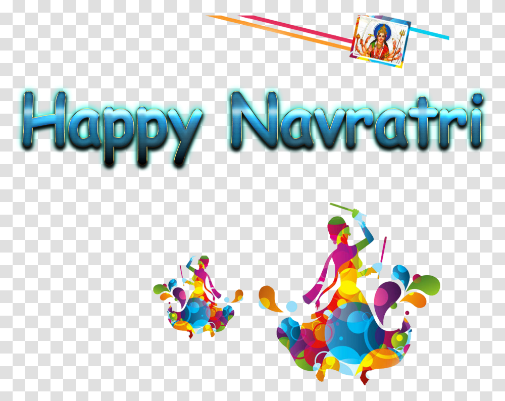 Garba Happy Navratri Wishes Download Happy Navratri, Light, Flyer Transparent Png