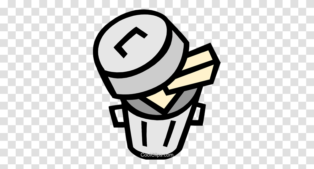 Garbage Can Royalty Free Vector Clip Art Illustration, Stencil Transparent Png