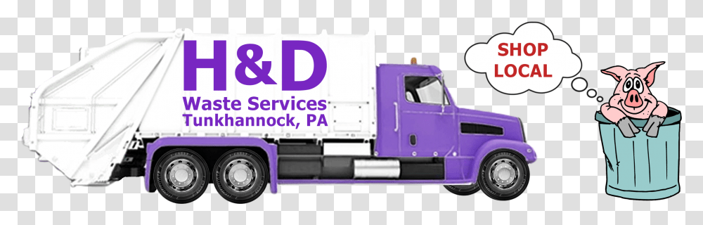 Garbage Truck H Amp D Waste Services, Vehicle, Transportation, Tire, Wheel Transparent Png