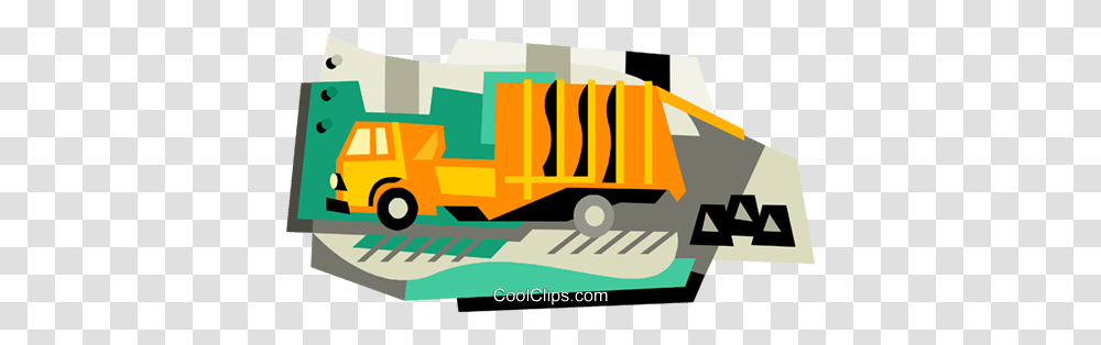 Garbage Truck Royalty Free Vector Clip Art Illustration, Vehicle, Transportation, Car Transparent Png